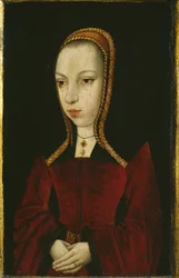 Portrett av Margaret av Østerrike, ca. 1495 (maleri på trepanel)